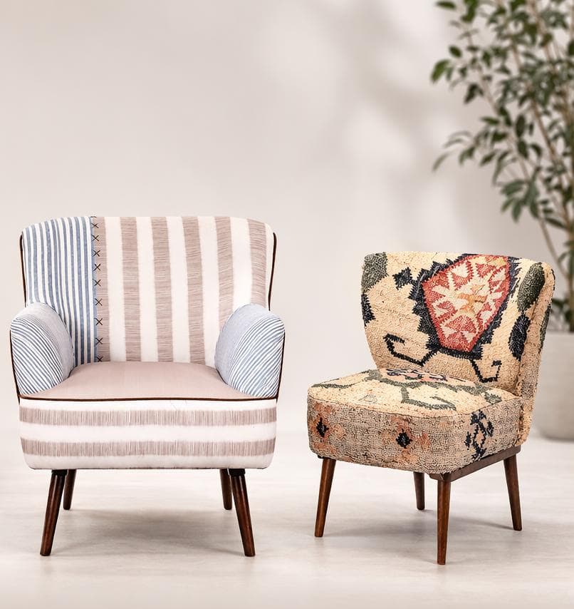 Upholstered accent chairs